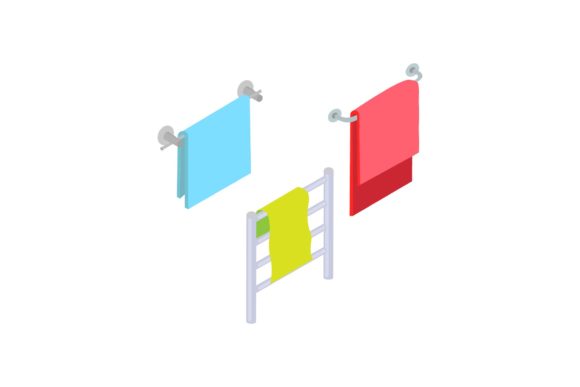 Bathroom Towel Illustrations Vectors Set: Elevating Brand Visuals