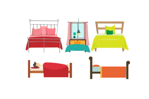 Bedroom Bed Vectors Illustrations: A Designer's Go-To Asset