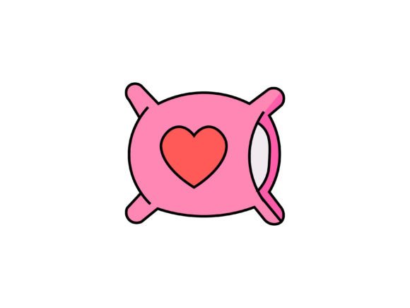 Charming Valentine Pillow Illustrations for Creative Projects