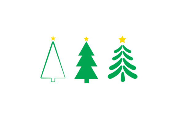 Christmas Tree Set Illustrations Vector: Your Go-To Holiday Design Asset