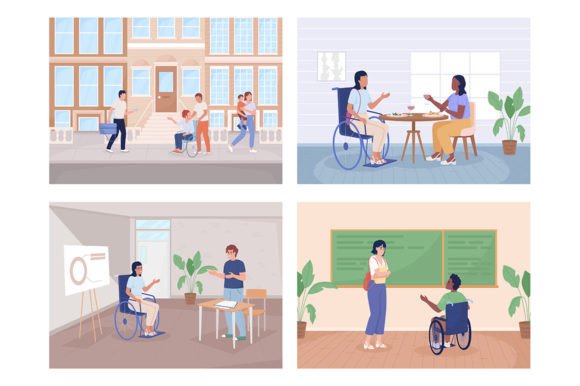 Inclusion of Disabled Illustrations for Modern Design