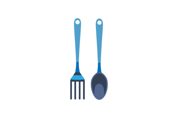 Kitchen Spoon and Fork Illustrations: Versatile Design Assets